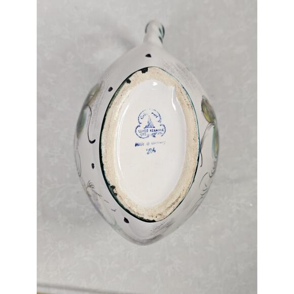 Vintage Ulmer Keramik Floral Pitcher Mid Century Pottery Germany #206 - Picture 11 of 12